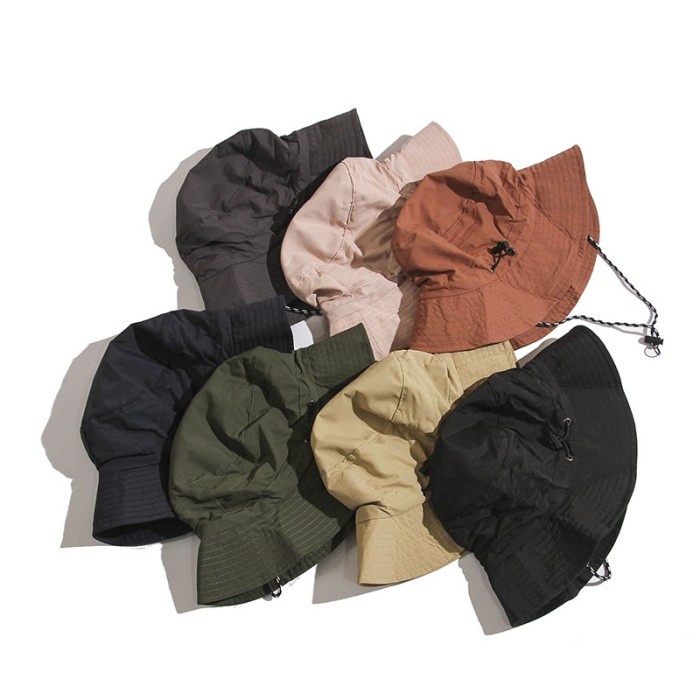Topi Kkv Dylee&Lylee Waterproof Bucket Hat Topi Bucket Anti Air Pria Wanita