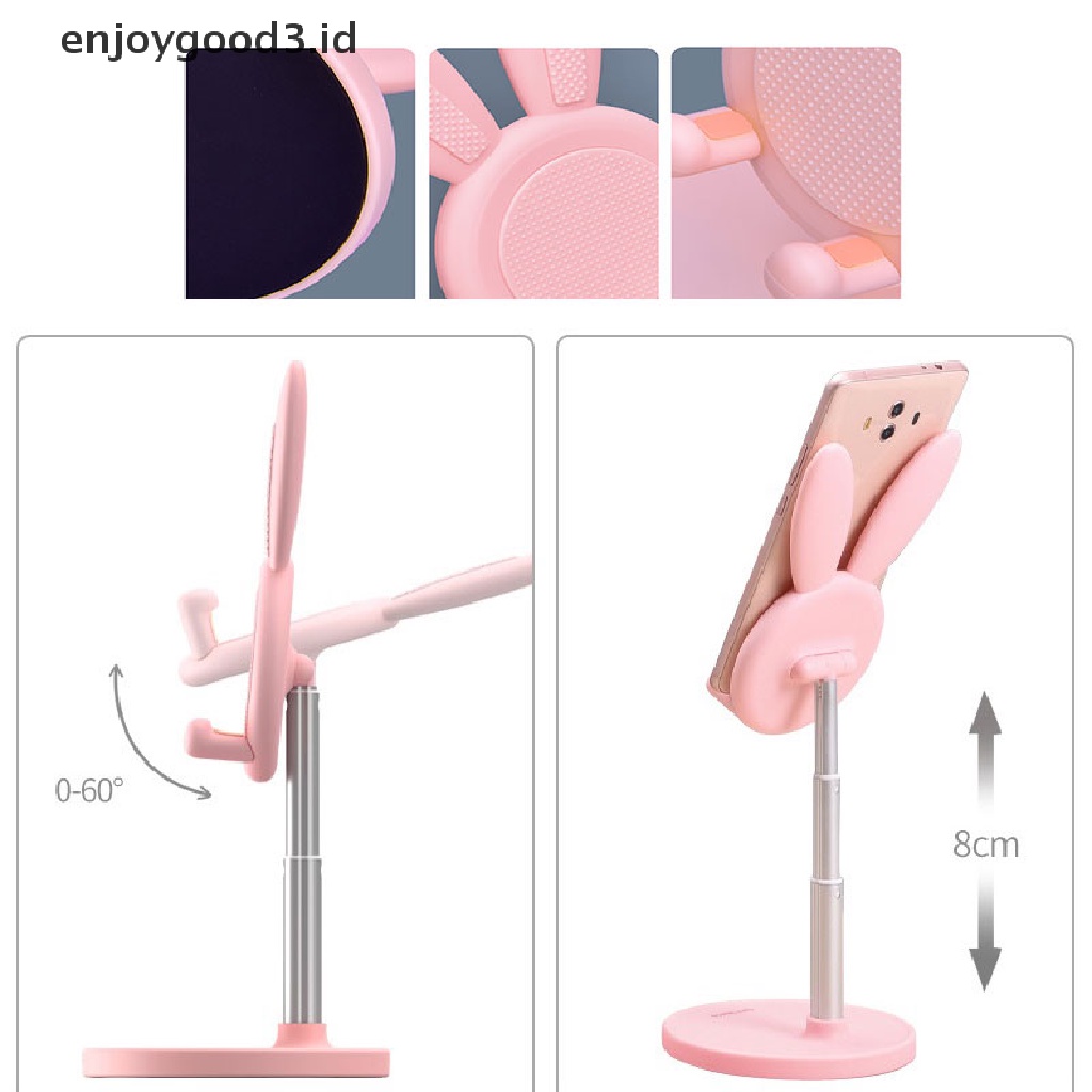 [Rready Stock] Rabbit Phone Accessories Phone Holder Stand Bahan Metal Tablet Laptop Stand (ID)