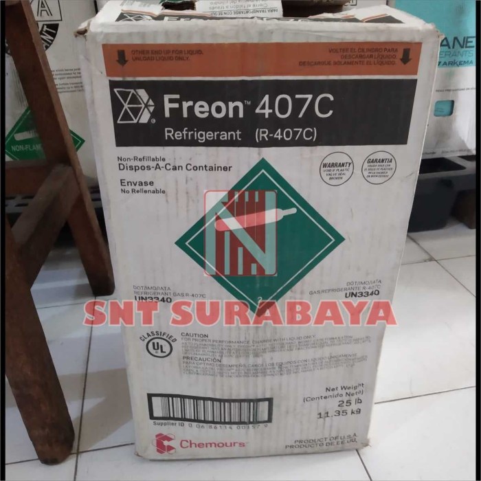 Freon chemours R407 / Freon pendingin 407 / Freon AC chemours R407
