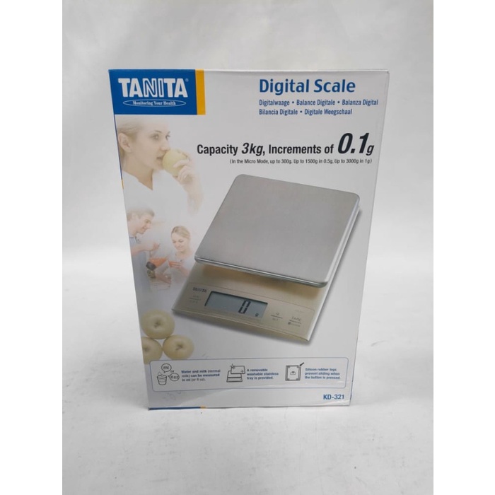 Timbangan Tanita Kd-321 Timbangan Dapur Dan Kue Digital 0.1Gram 3Kg
