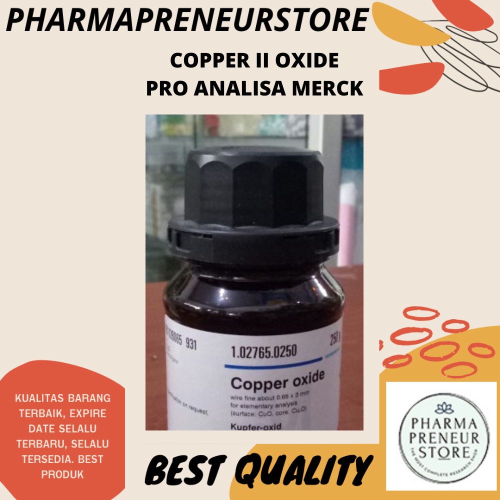 COPPER II OXIDE / TEMBAGA II OKSIDA PRO ANALISA PER 10 GRAM MERCK BEST QUALITY