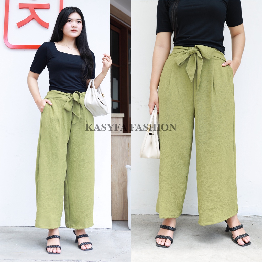 JOLY HIGHWAIST KULOT CRINCLE TALI WANITA