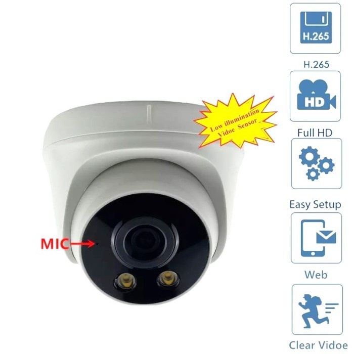 IP Camera / IPCAM Dome ICSEE 5MP (2592x1944), Wifi. Mmc, Microphone. Onvif