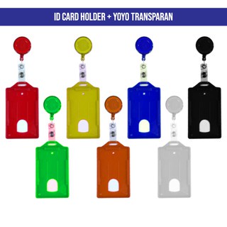 

Tempat ID Card Frame Casing Name Tag ID card holder warna warni isi 10pcs