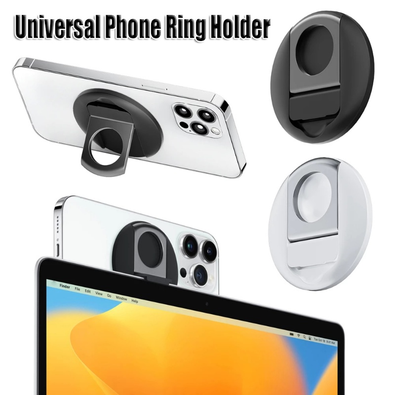 IPHONE Universal Adjustable Magnet Phone Ring Holder Round Finger Ring Buckle Bracket Penggantian Phone Continuity Camera Mount Kompatibel Untuk Iphone12 13 14 11 Series &amp; MacBook