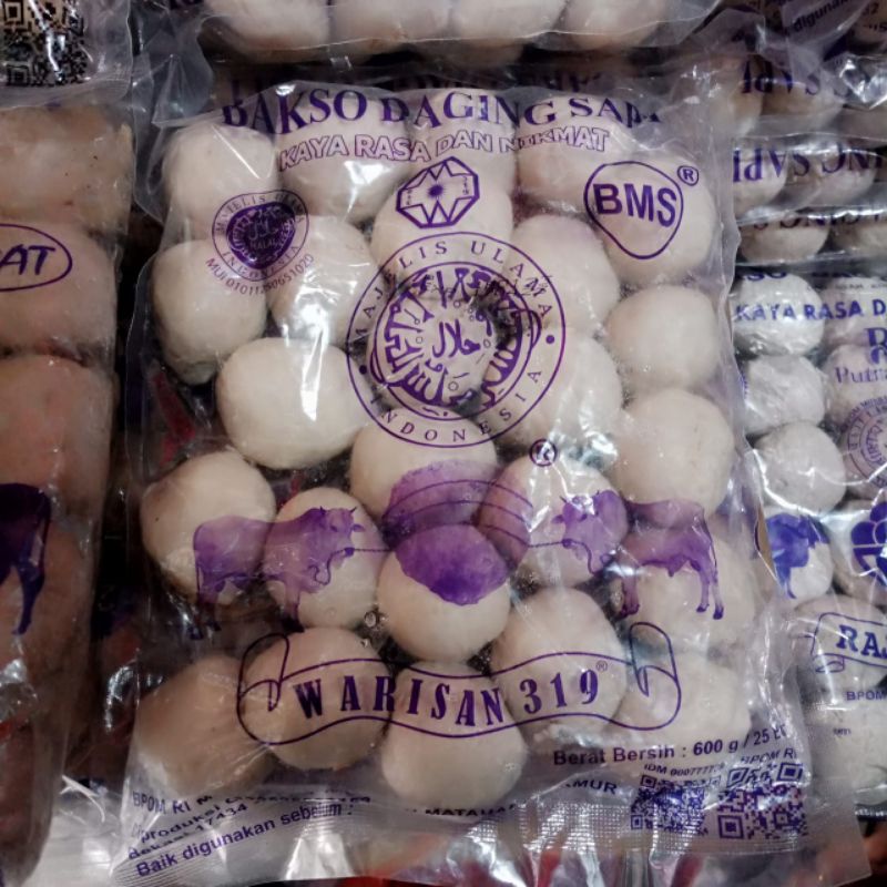 

baso super cap warisan 319 isi 25 bakso super