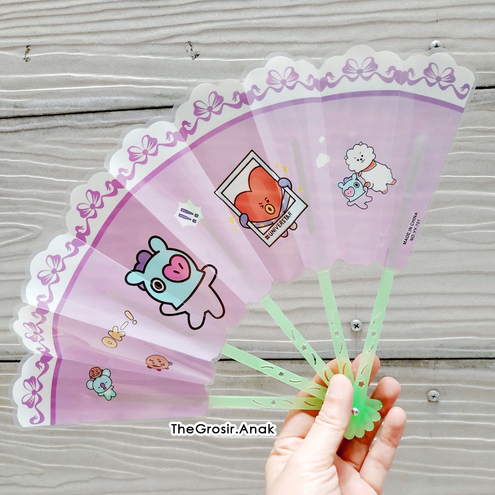 MURAH!!! Kipas Lipat BT21 Kipas Tangan Karakter BTS KPOP