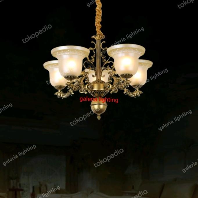 Lampu gantung klasik ruang tamu/ruang makan tipe 8770/5P