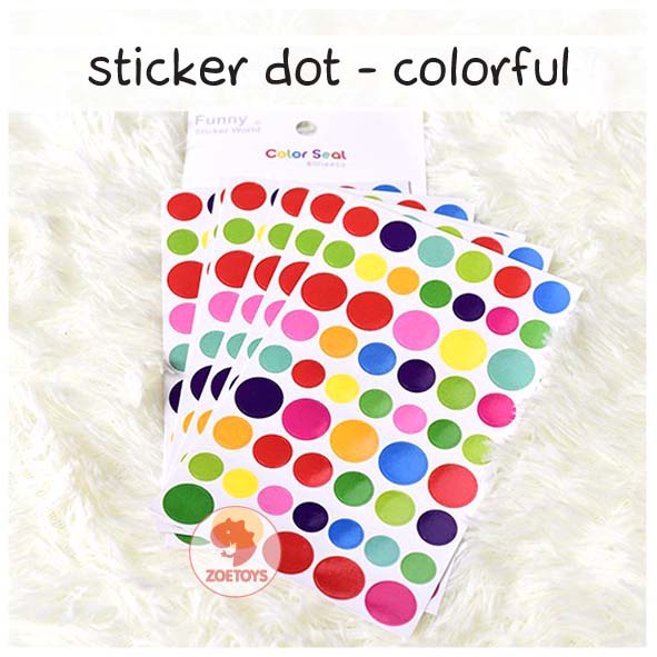 Zoetoys Sticker Dot A Dot - Smile Star Love Colorful | Label Reward Colorful Stickers Hadiah Stiker Tempelan Apresiasi | Mainan Edukasi Motorik Anak