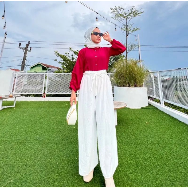 SALE !!! KULOT CRINKLE TALI / CELANA PANJANG WANITA TERBARU