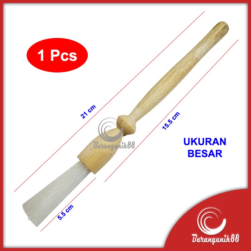 [1 pcs] Kuas Kue Nilon Gagang Kayu Serba Guna Merek Kuda 2002 1/2 inch 1 inch