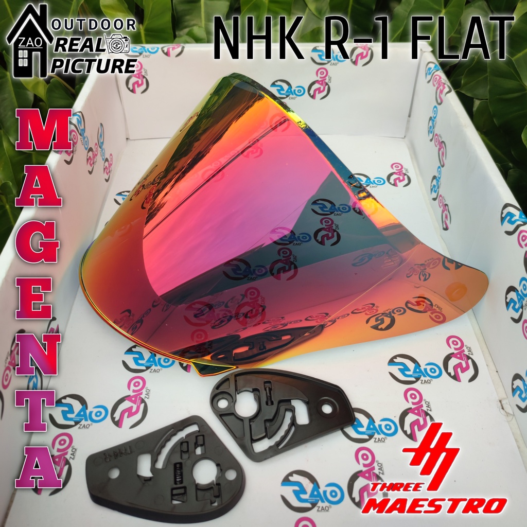 Kaca Helm Flat Visor NHK R1 NAPOLEON visorflat nhk r-1 napoleon r1 flat rone ganteng clear putih smoke Iridium blue/ iridium red/ iridium silver/iridium gold tm4