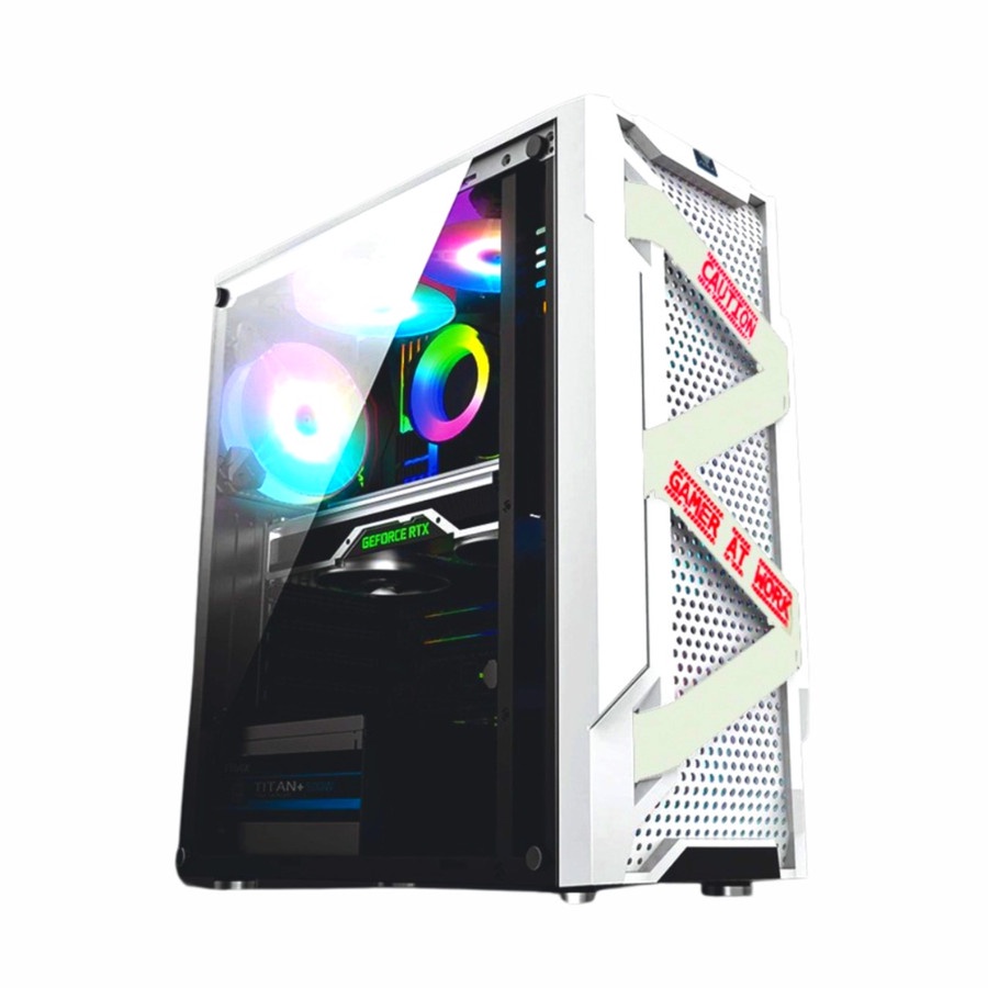 Casing PC Gaming AULA FZ014 ATX include 3 fan RGB - Casing AULA FZ 014