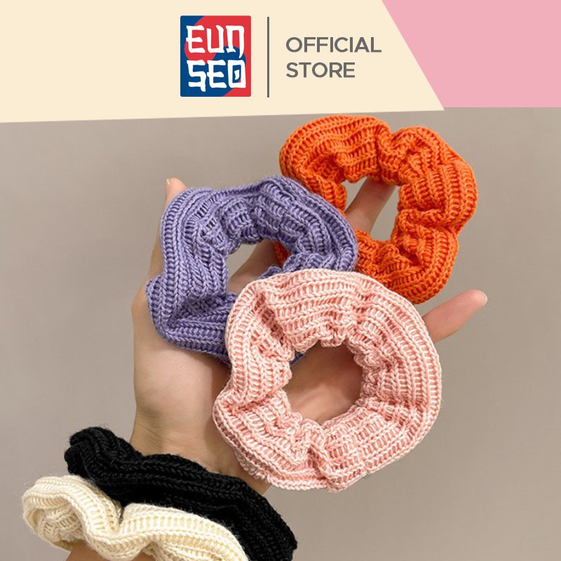 EUNSEO Scrunchie Ikat Rambut Fashion Korea Rajut Kunciran Cepol Rambut Premium