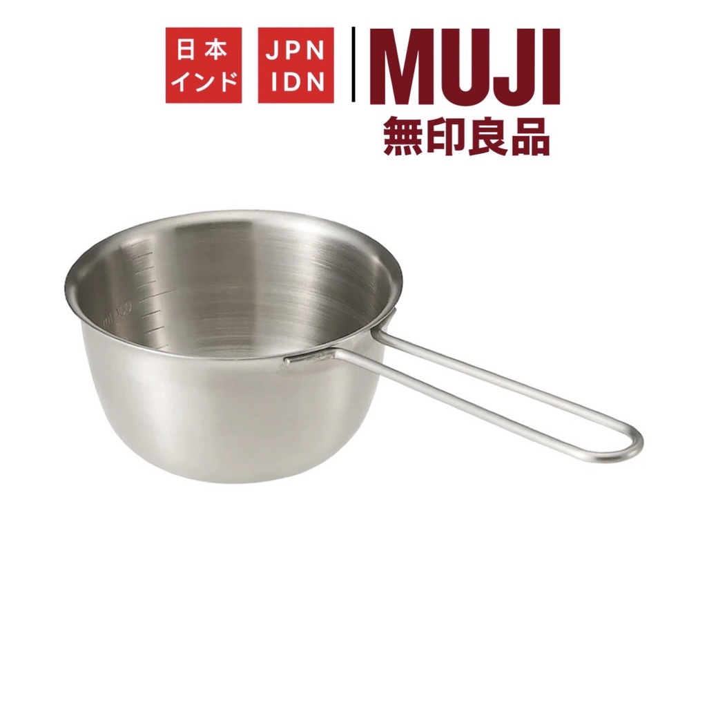 [PRE ORDER] MUJI - STAINLESS STEEL MEASURE CUP | CAWAN/CUP/MANGKOK TAKAR BERBAHAN STAINLESS STEEL