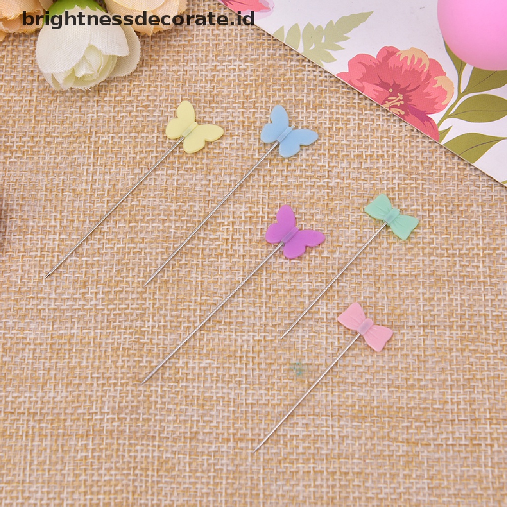 [Birth] 100pcs/lot Aksesoris Jahit Pin Patchwork Dengan Kotak DIY Tombol Kepala Pin DIY [ID]