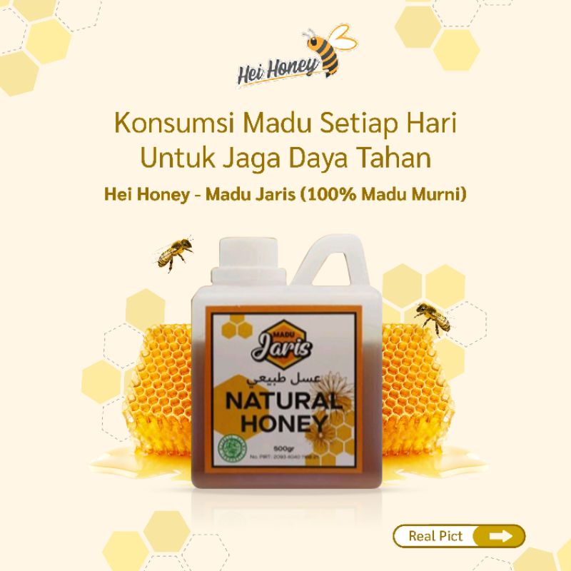 

HEI HONEY - MADU JARIS ASLI (100% MADU MURNI) 500GR