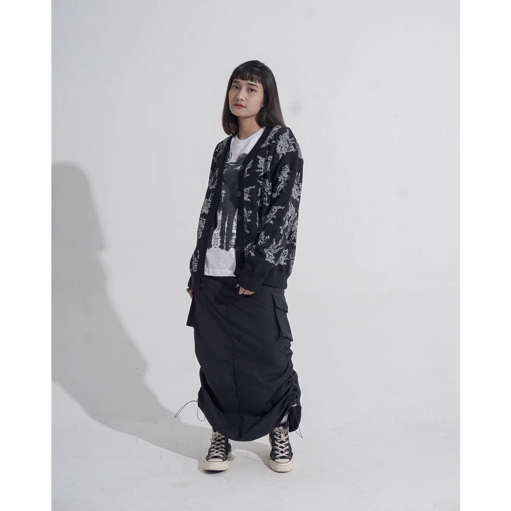 CARDIGAN OVERSIZE | DEVILS | BLACK | YIKESALLDAY