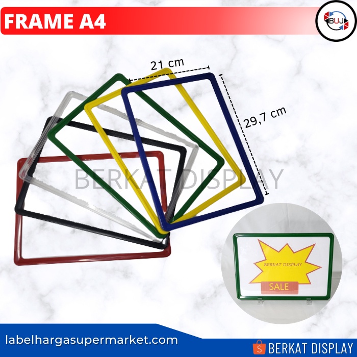 

FRAME A4 - DISPLAY A4 - TEMPAT TULISAN PROMO