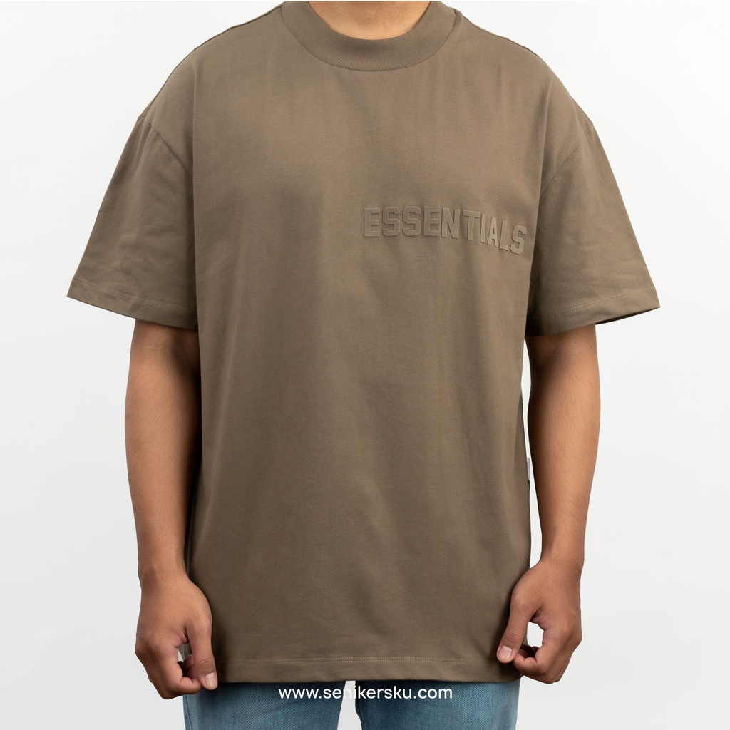 Essentials FOG Front Logo Wood Tee FW22