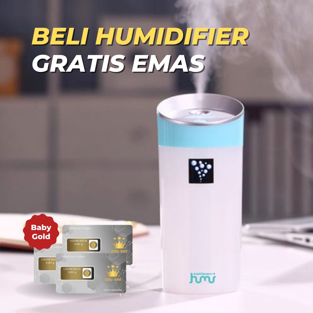 GRATIS EMAS HUMI Small  Humidifier USB Humidifier Gelas 300ml