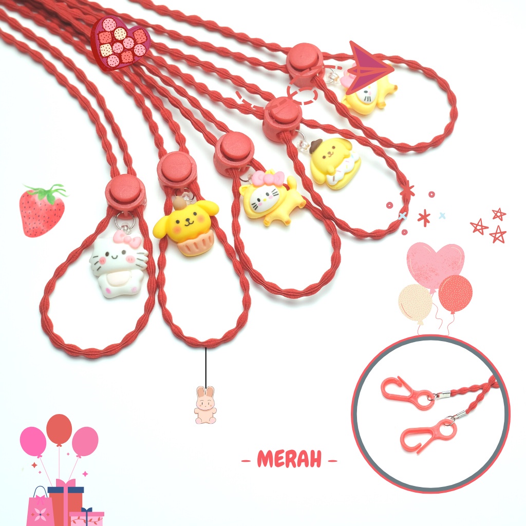 ( TMPL 2 ) Kalung Masker Hijab 2in1 Strap Masker Anak Dan Dewasa Hijab Tali Elastis Karet Lanyard Masker Gantungan Masker Tali Kalung Masker