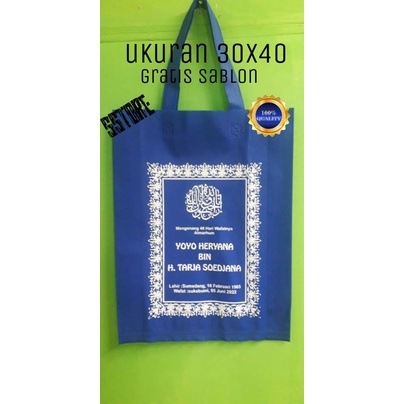 tas spunbond sablon - spunbond sablon - tas tahlil - tas tahlilan - tas hajatan - tas syukuran - tas