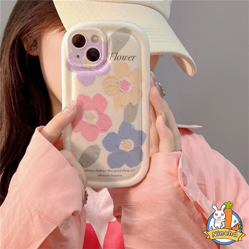Soft Case Silikon Motif Lukisan Bunga Untuk iPhone 14 13 12 11 Pro Max X Xr Xs Max 8 7 6 6s Plus SE 2020