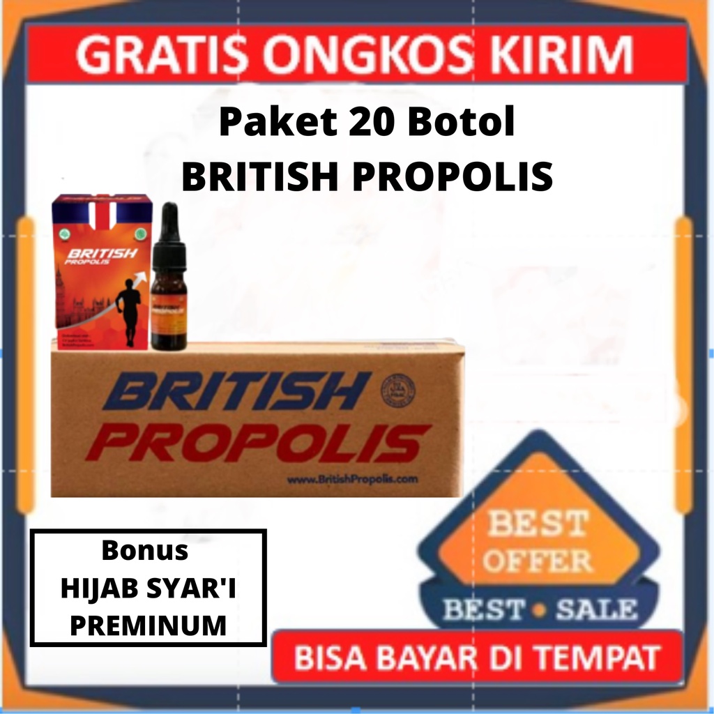 PAKET HEMAT 20 BOTOL BRITISH PROPOLIS OBAT HERBAL ALAMI 100% ORIGINAL