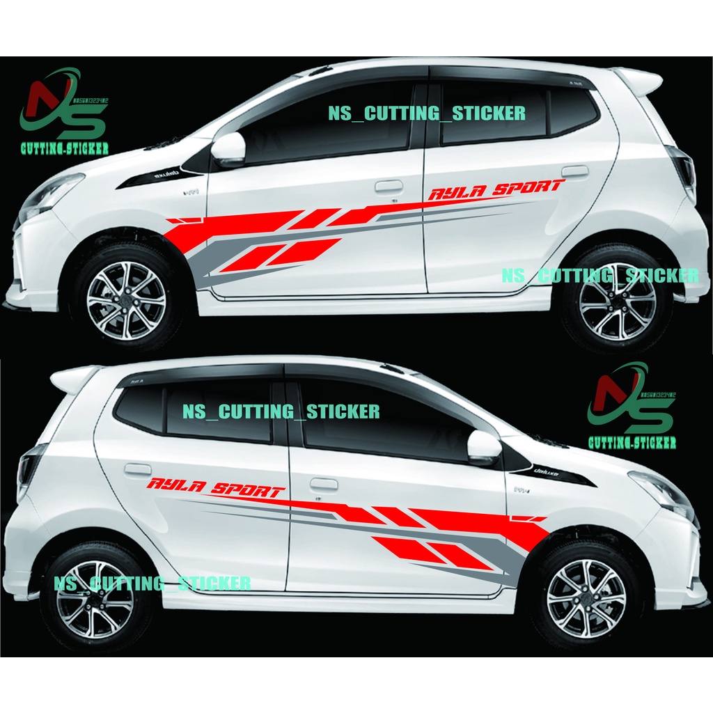 Sticker mobil Ayla SPORT stiker stiker mobil ayla sigra sport