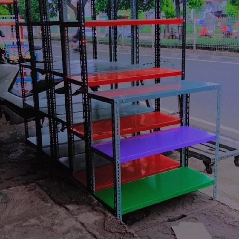 rak besi siku lubang 3 hambalan