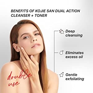 KOJIE SAN Face Lightening Cream 30g | KOJIE SAN Skin Lightening Cleanser+Toner 2in1