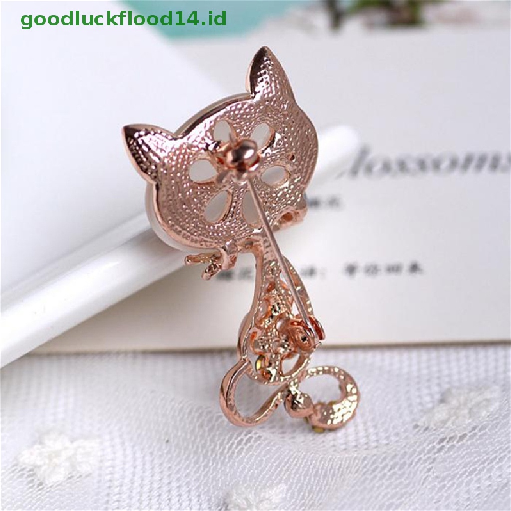 [GOOGFOUR] Hot Opal Batu Fox Bros Wanita Fashion Hewan Lucu Pin Bros Perhiasan [TOP]