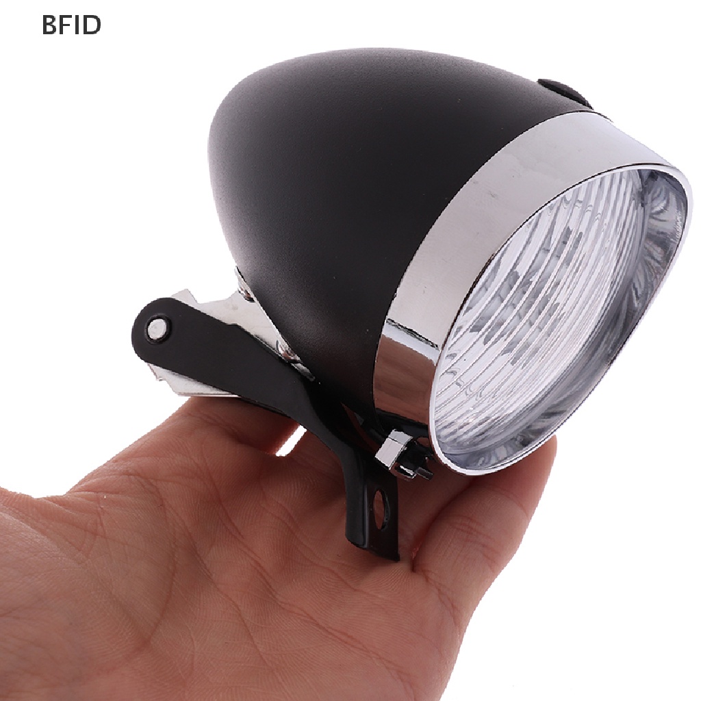 [BFID] 3led Retro Sepeda Bike Front Light Headlight Lampu Senter Vintage [ID]