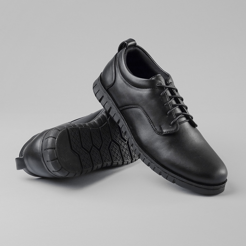 AUSTIN FULL BLACK |ManNeedMe x ARF| Sepatu Pantofel Pria Formal / Kantor ORIGINAL