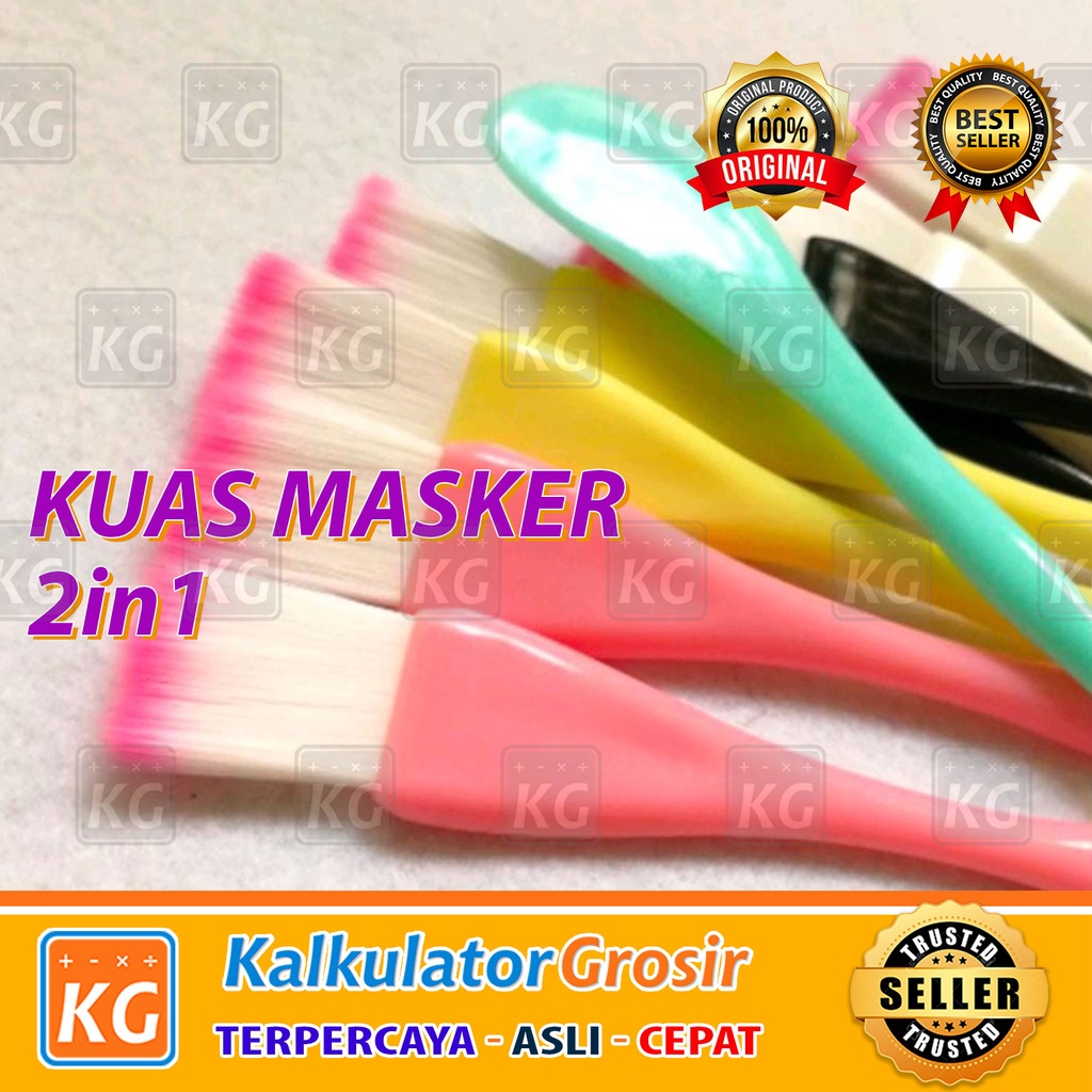 Kuas Masker Wajah 2 In 1 / Facial Mud Mask Brush / Spatula 2 in 1 Warna