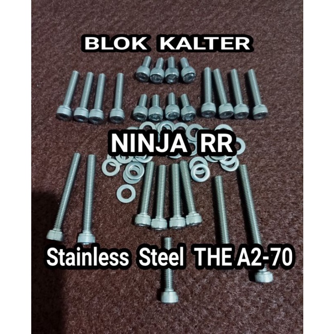 Baut Bak Mesin Set Ninja 150r L Stainless Ninja 250r