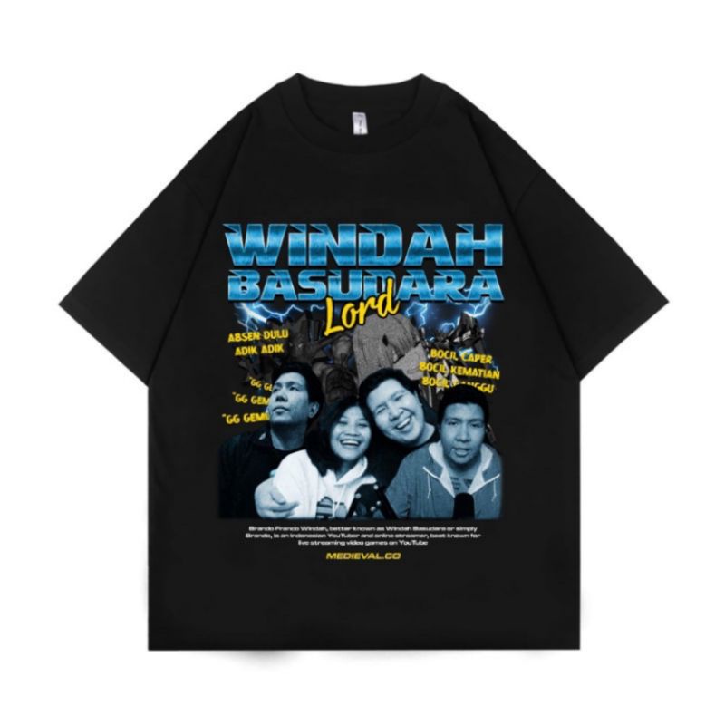 KAOS BAJU WINDAH BASUDARA | T-SHIRT BOOTLEG OVERSIZE | UNISEX