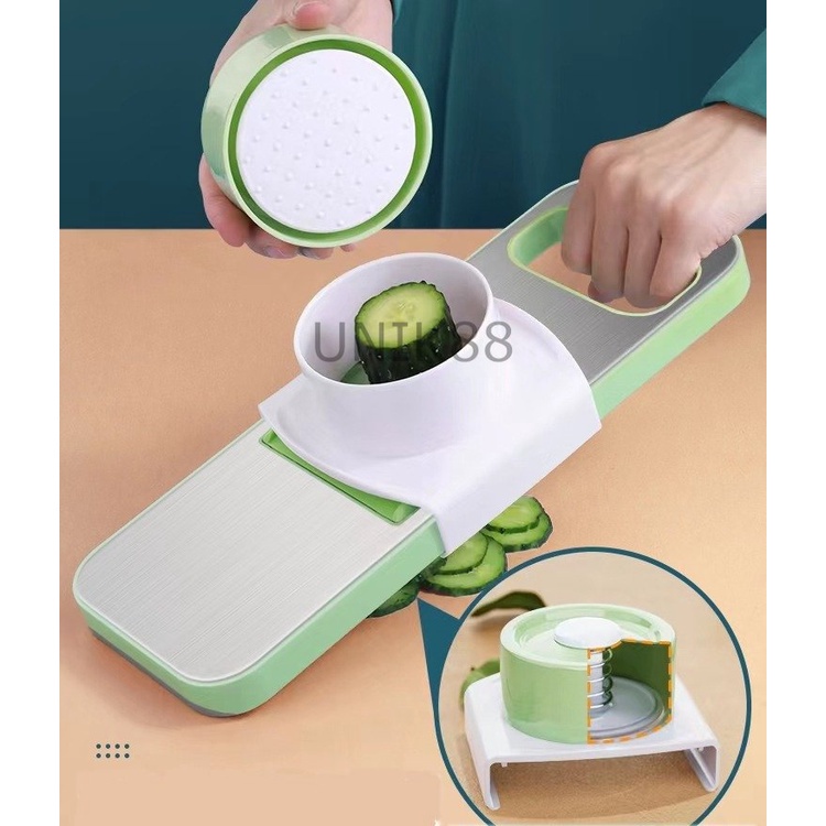 UNIK88 Parutan Sayur Dan Buah 8in1 Vegetable Cutter Premium Stainless Steel Multifungsi