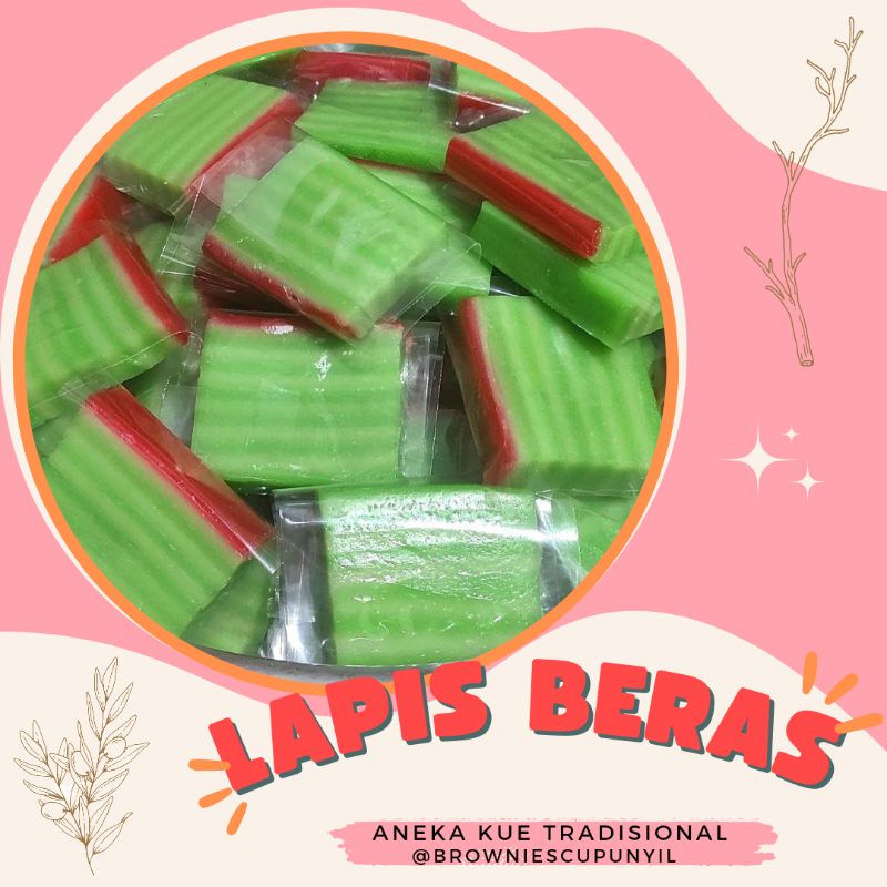 

Kue Lapis Tepung Beras Pandan