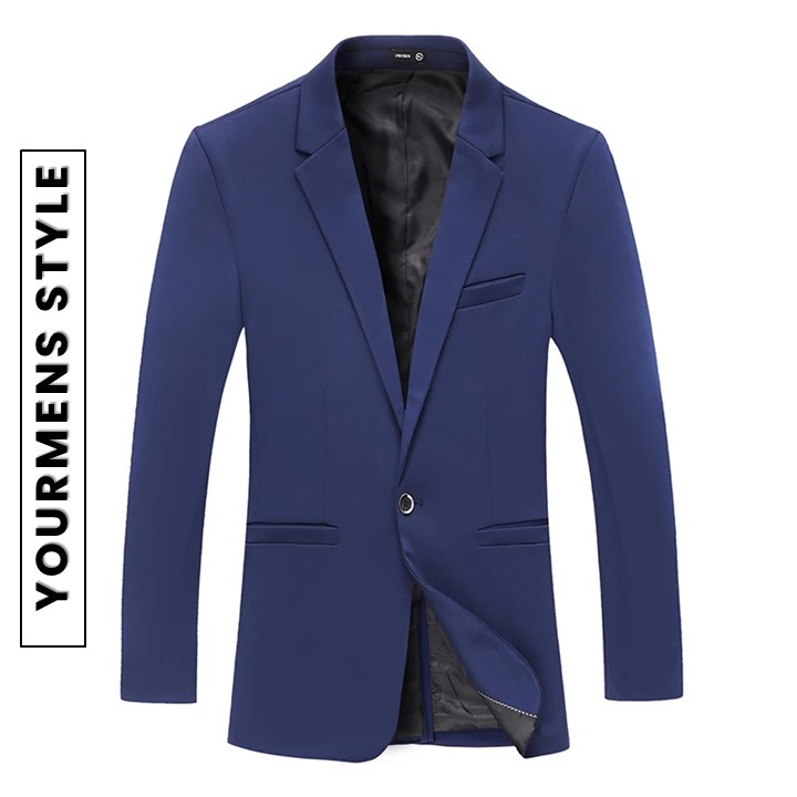 Exclusive Blazer Slimfit Pria Full Navy Twist Model Kancing 1 Korean Style Original Nikayu