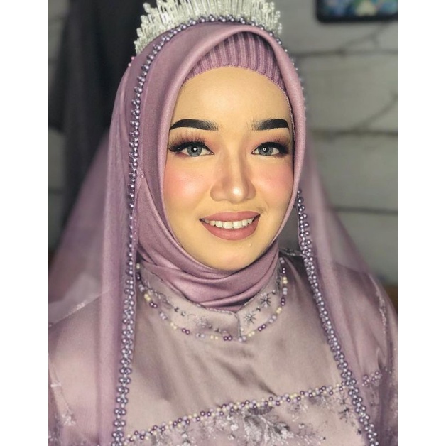 spon ati pelapis hijab segi empat pengantin