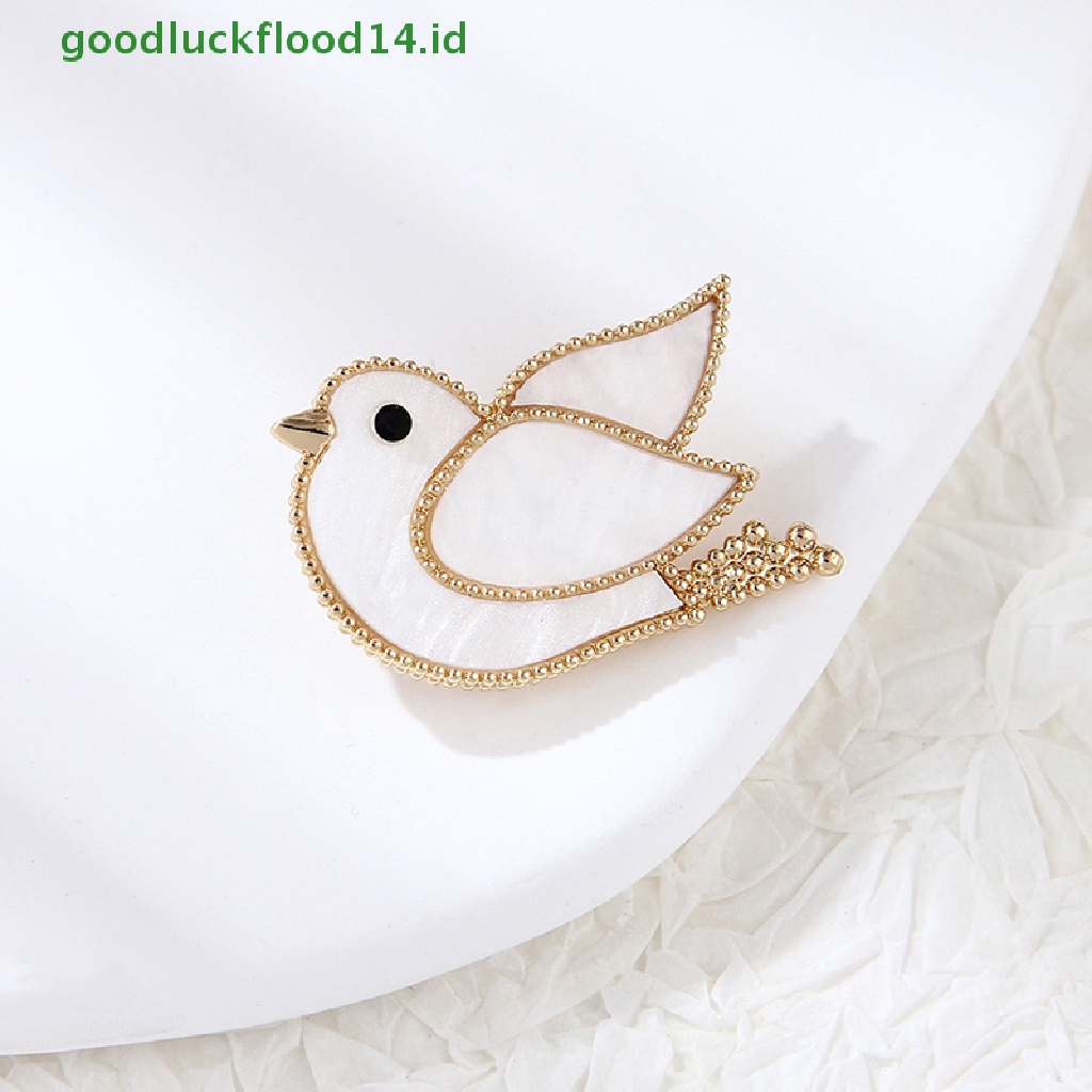 [GOOGFOUR] Bros Burung Enamel Putih Dove of peace Brooch Untuk Pesta Perjamuan Clothese Jewelry [TOP]