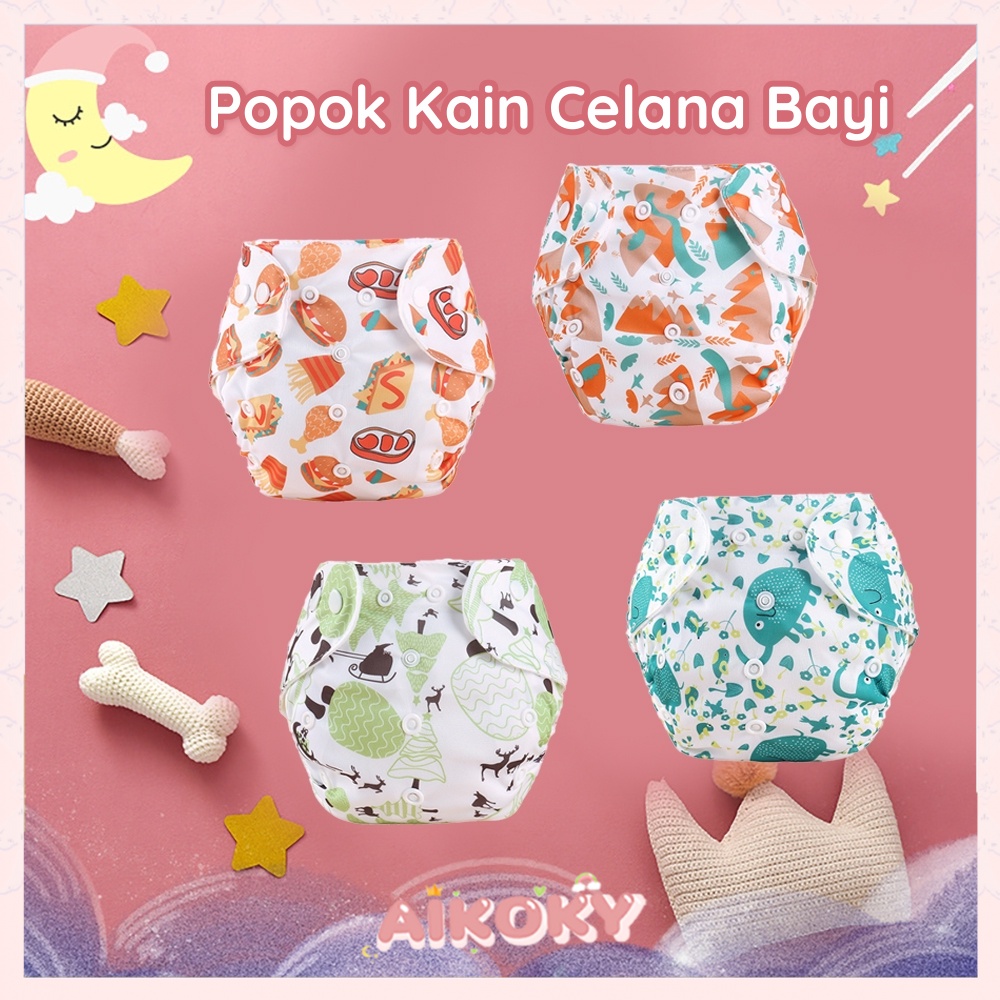 AIKOKY Training Pants Anak Bayi Waterproof/Popok Kain Bayi Kancing Cuci Ulang