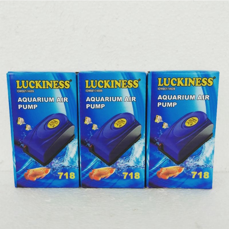 Mesin Aerator 1 lubang LUCKINESS 718 airpump aquarium air pump akuarium mesin gelembung udara