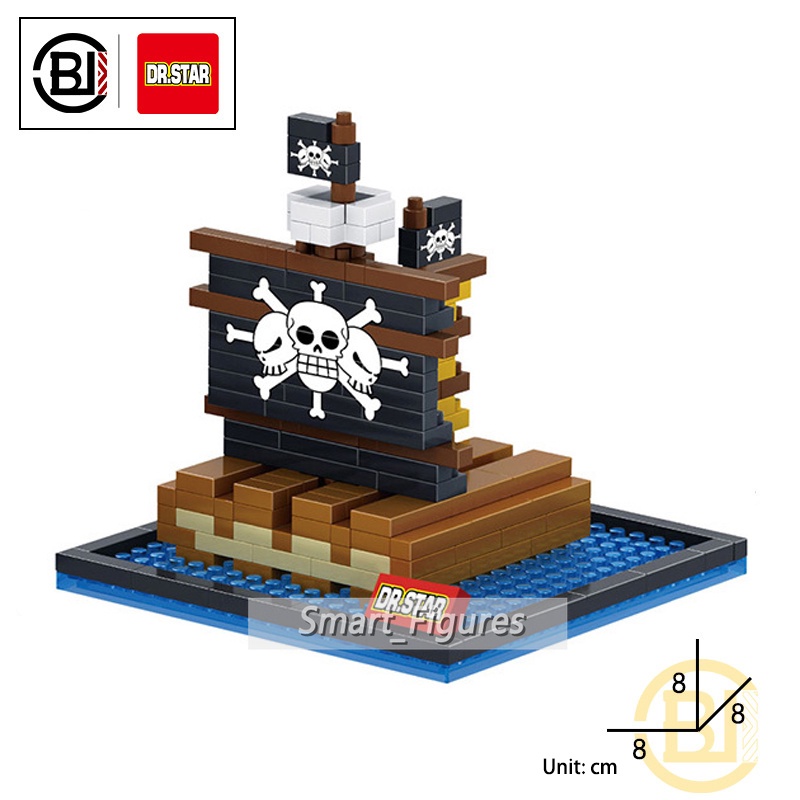 Blok Bangunan Kapal Bajak Laut Dikantongi One Piece Red Force Seribu Sunny Going Merry Moby Dick Mainan Rakitan Anak Hadiah