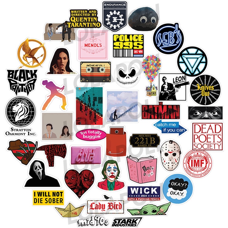 Sticker Pack Aesthetic - MOVIE 40pcs+