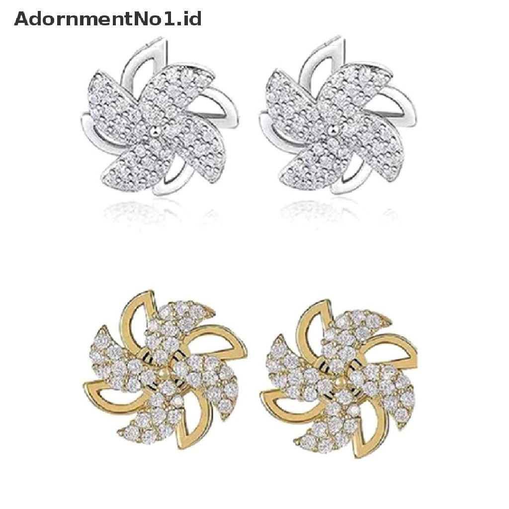 [AdornmentNo1] Rotag Windmill Ear Studs Anting Lapis Perak925 Sterling Perhiasan Wanita [ID]