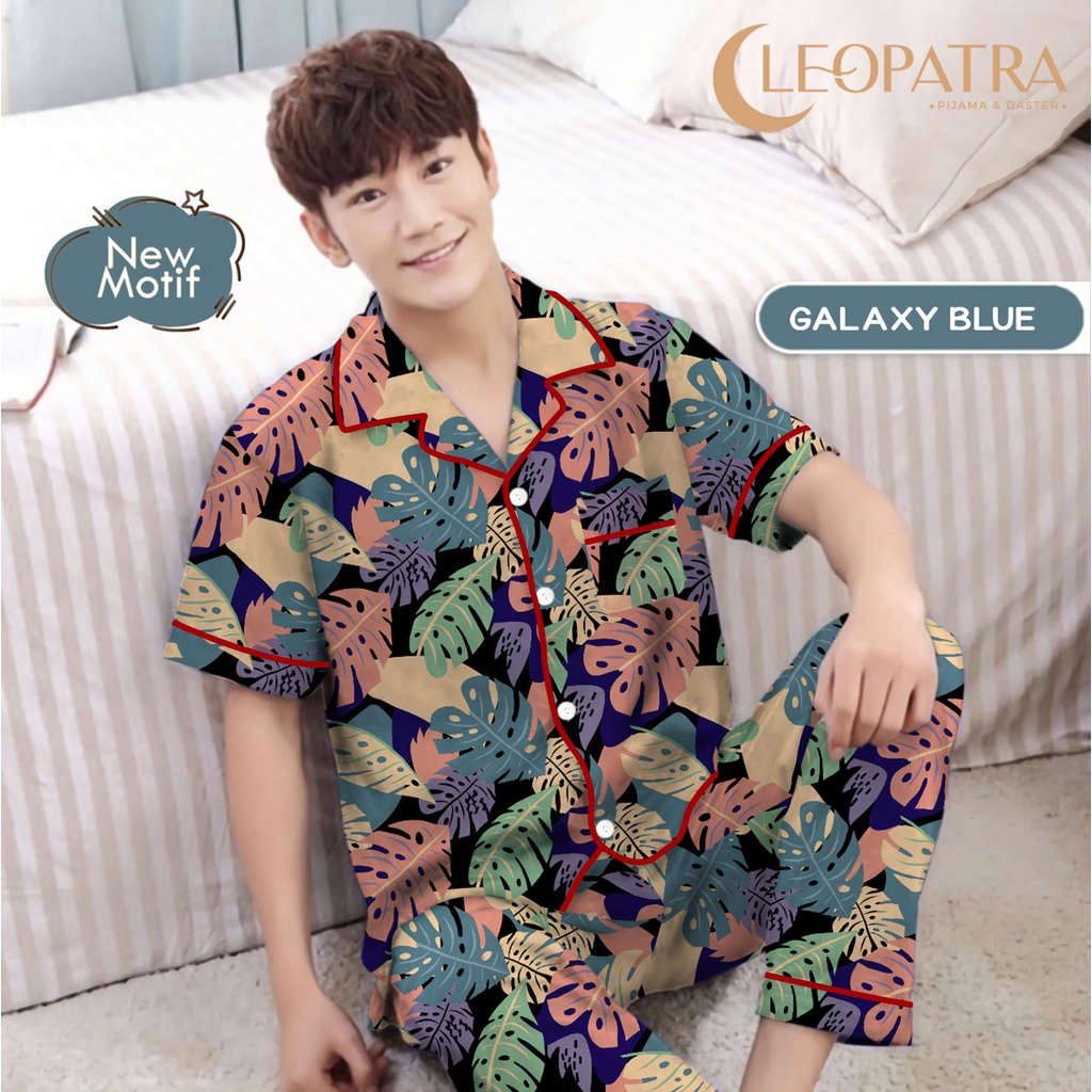 Cleopatra Piyama Remaja Dewasa Pria (Size L) Baju Tidur Motif Karakter Celana Panjang Lengan Pendek