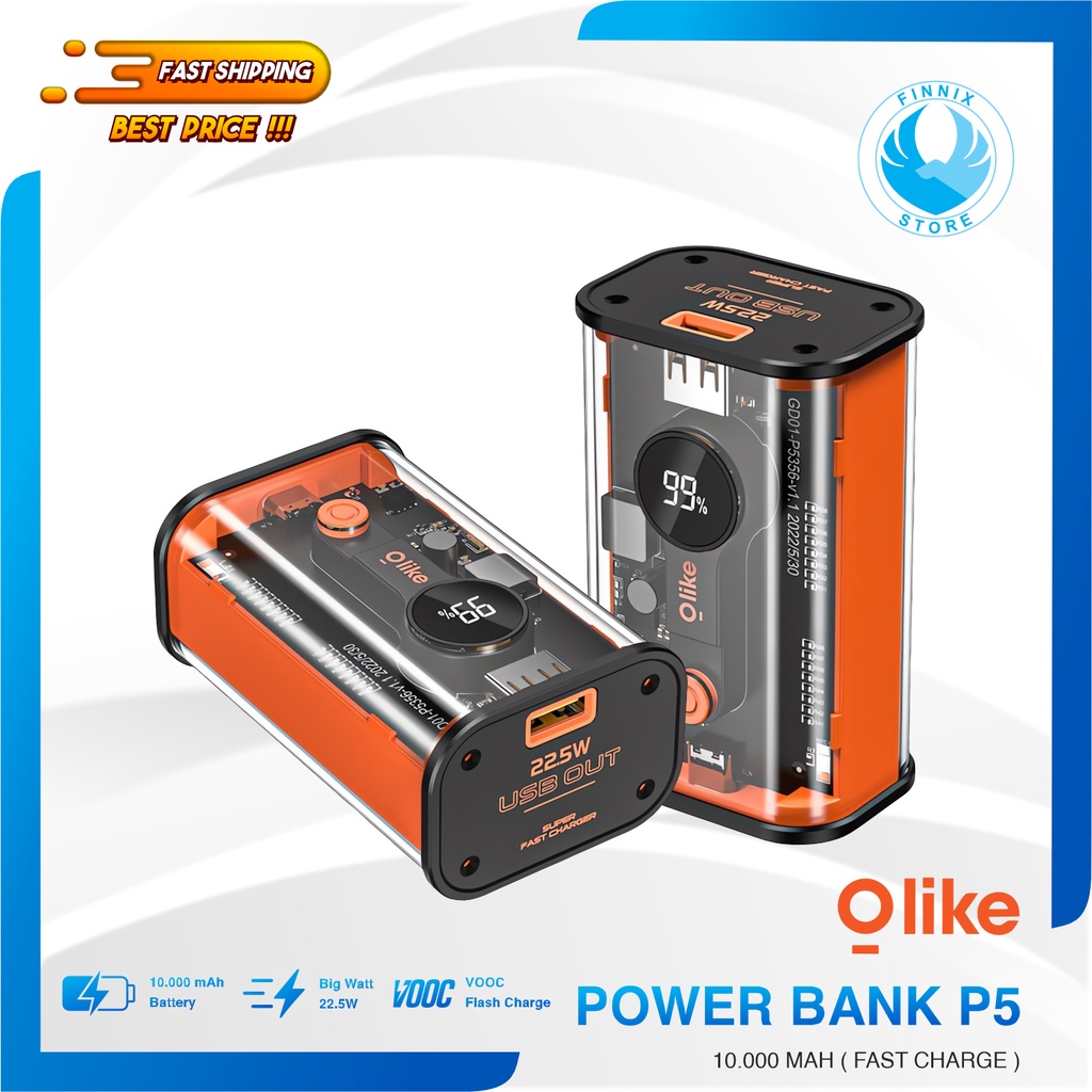 Olike P5 BLITZ Power Bank 10000mAH VOOC Fast Charging Powerbank 22.5W